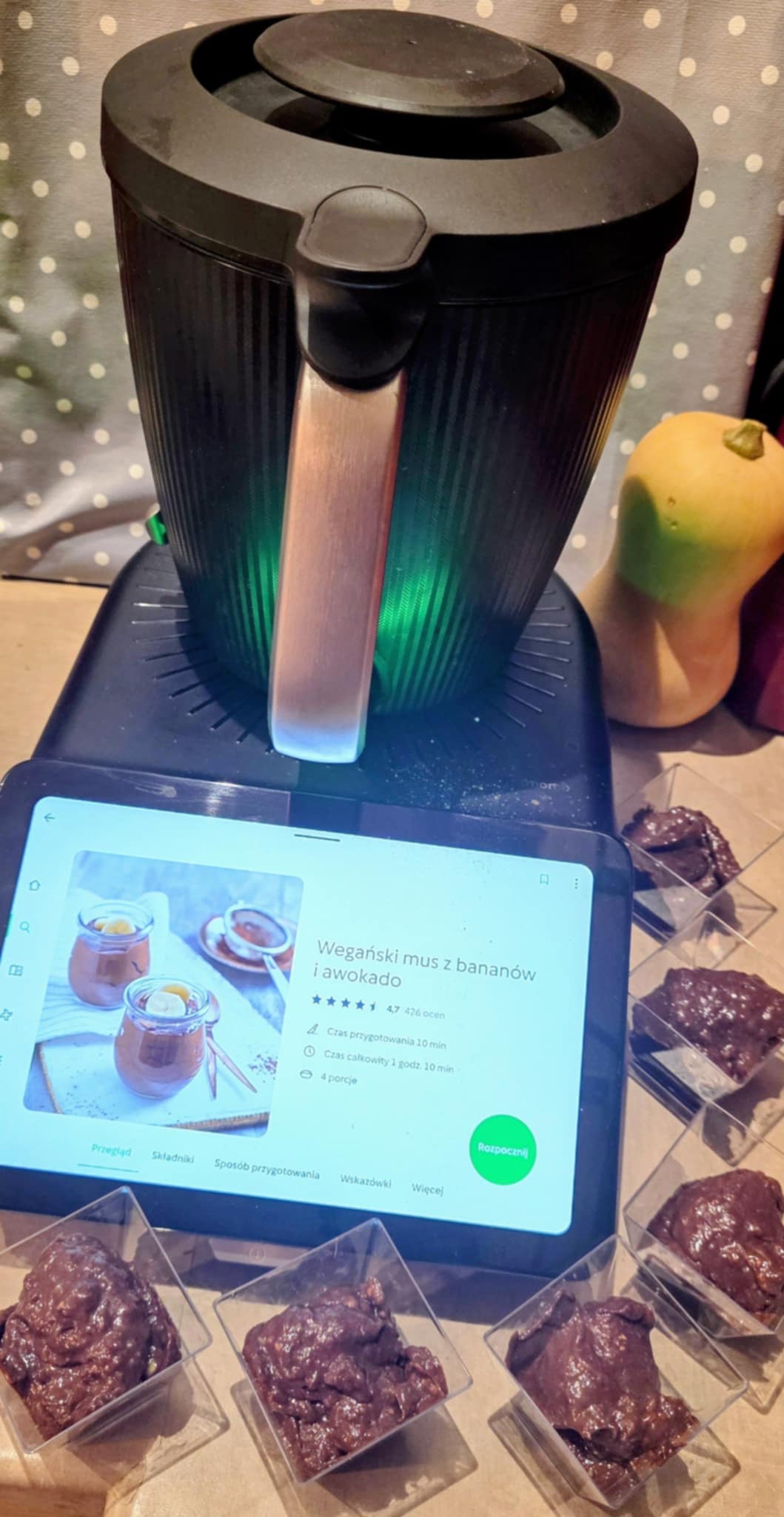 Wegański mus bananowy z awokado Thermomix
