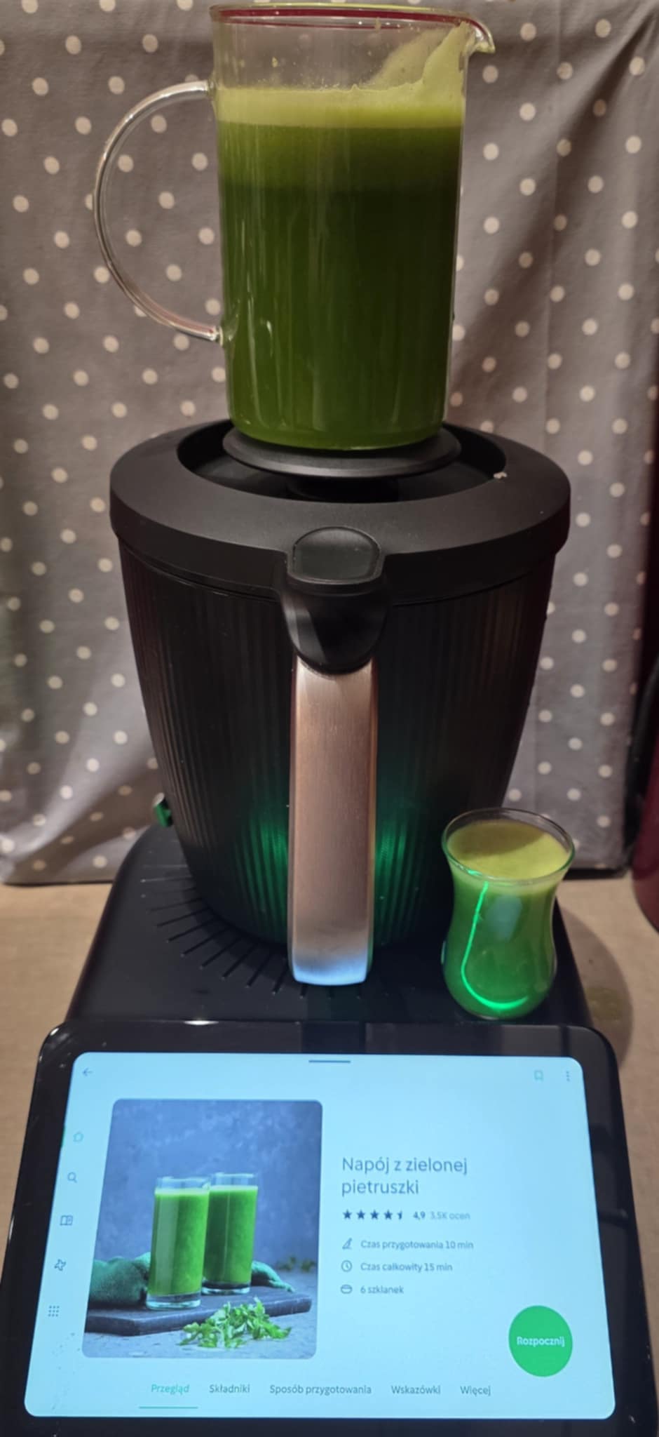 Napój z zielonej pietruszki Thermomix