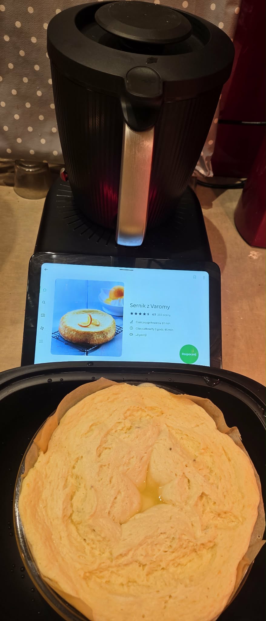Sernik gotowany na parze Thermomix przepis