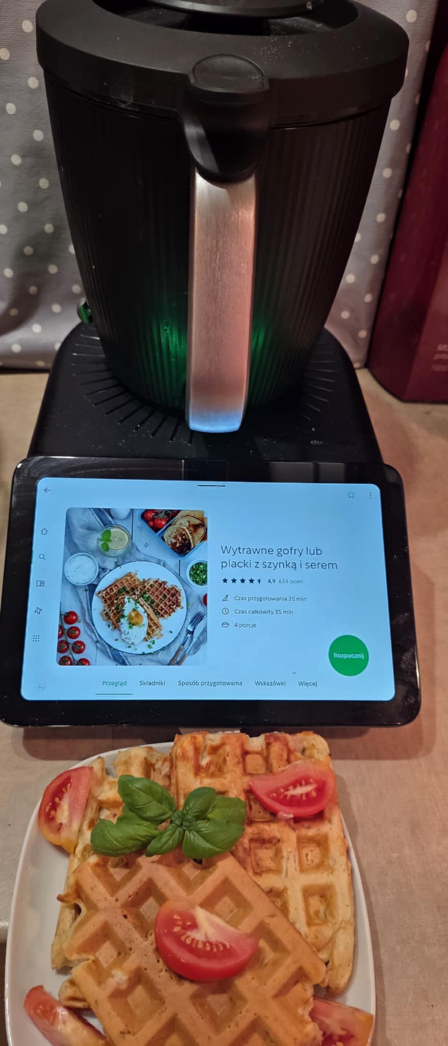 Wytrawne gofry z szynką i serem Thermomix